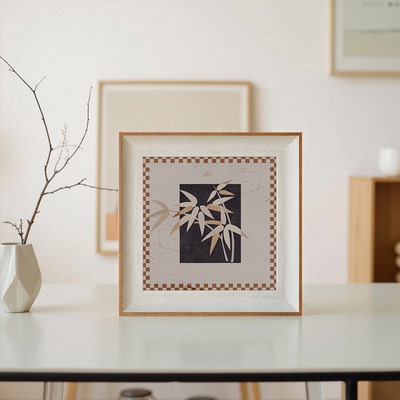 以琳画框宽边棕色仿木纹A4水彩油画素描作品相框空框自装中古色