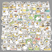 140张小刘鸭手账贴纸套装 饰贴画 可爱卡通手帐素材贴女孩日记装