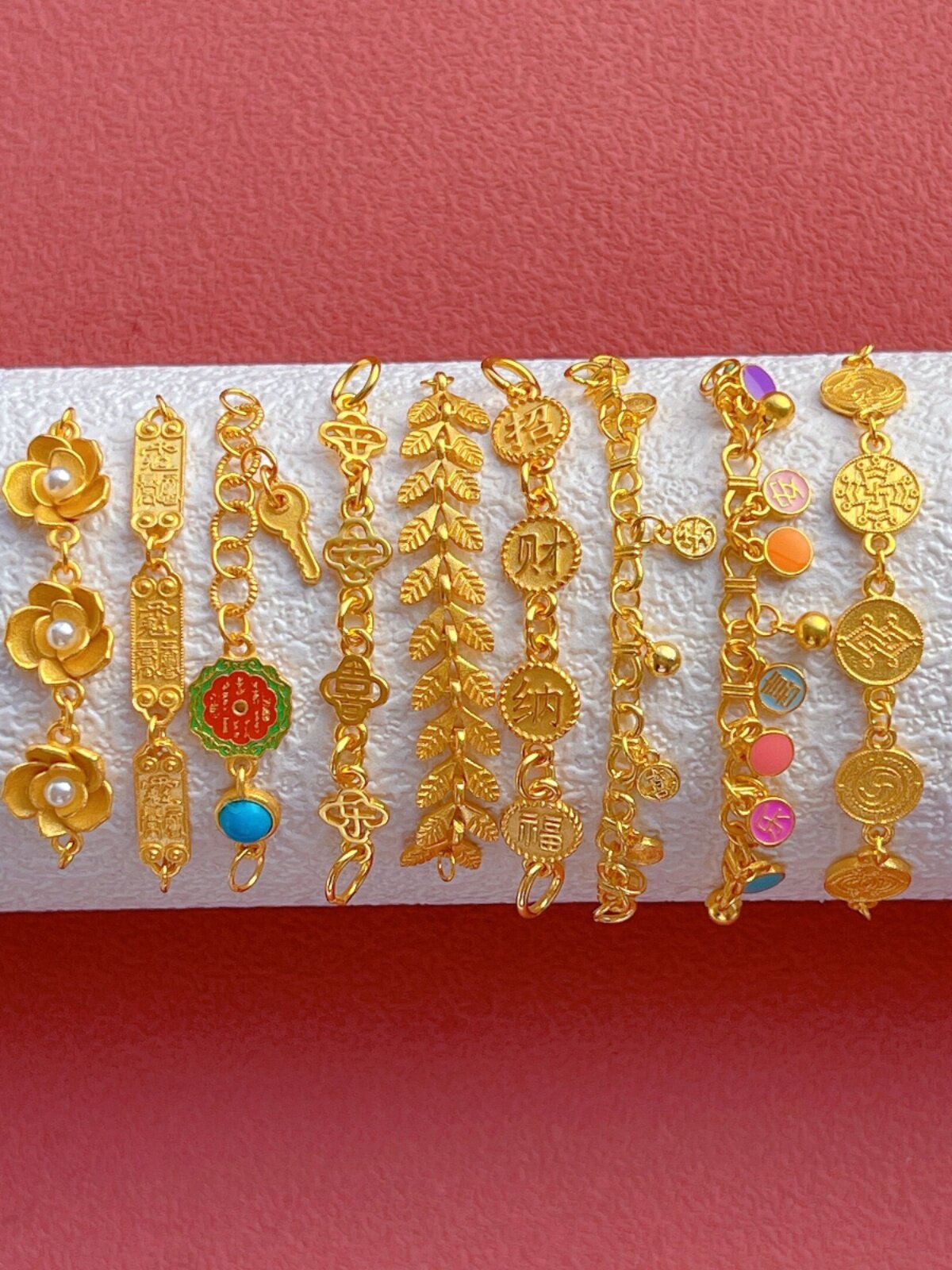 S925 ANCIENT SILVER GOLD-PLATED FITTINGS BURNT BLUE PEACE JOY HAPPINESS BLESSINGS BARLEY EARS FIVE ELEMENTS MOUNTAIN GHOSTS SPEND MONEY TO EXTEND THE CHAIN