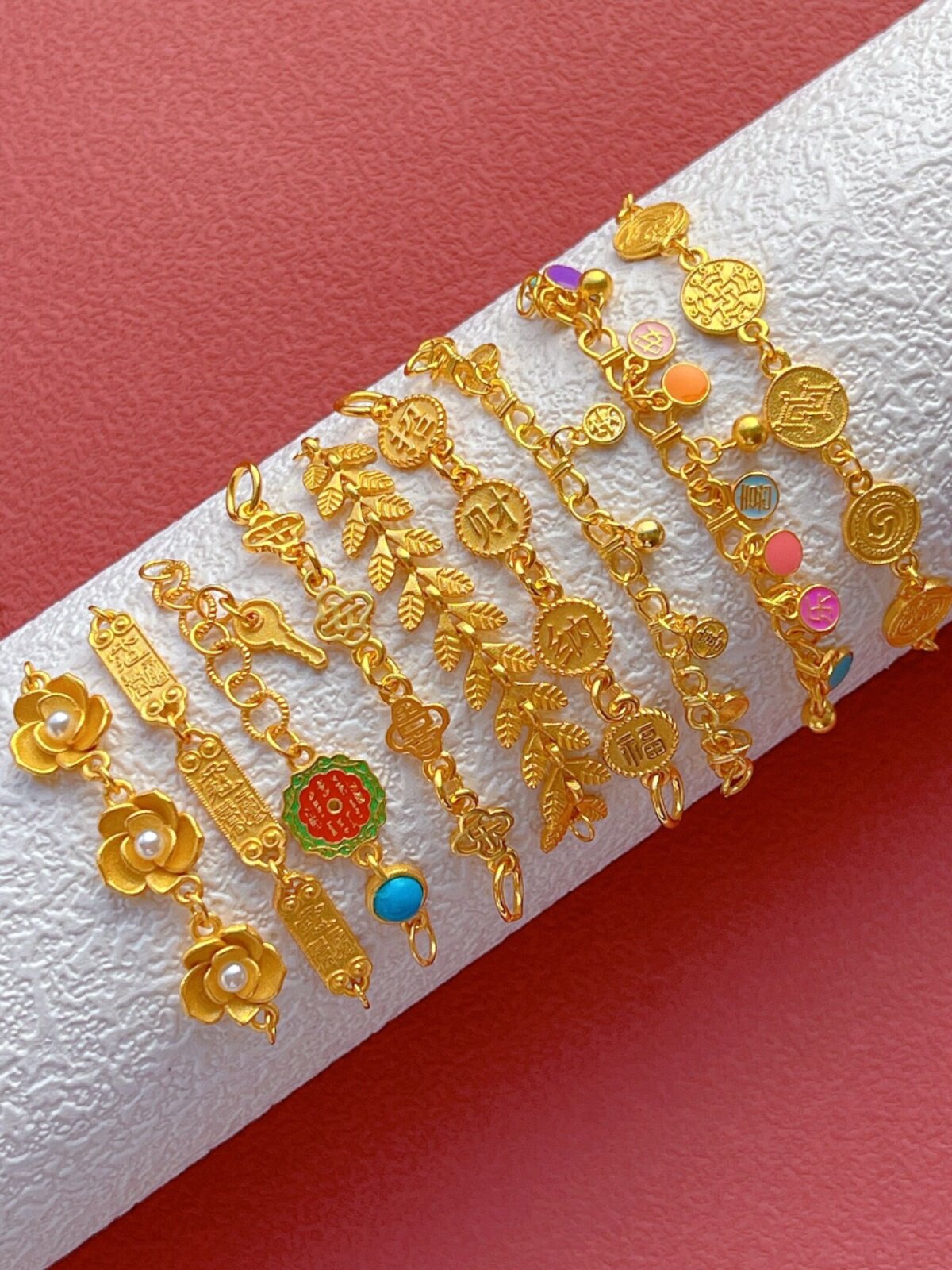 S925 ANCIENT SILVER GOLD-PLATED FITTINGS BURNT BLUE PEACE JOY HAPPINESS BLESSINGS BARLEY EARS FIVE ELEMENTS MOUNTAIN GHOSTS SPEND MONEY TO EXTEND THE CHAIN