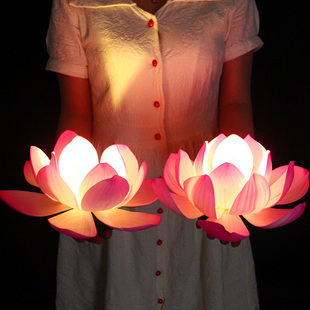 舞蹈荷花灯手捧莲花灯舞台跳舞表演道具荷花灯装饰莲花灯灯笼荷灯