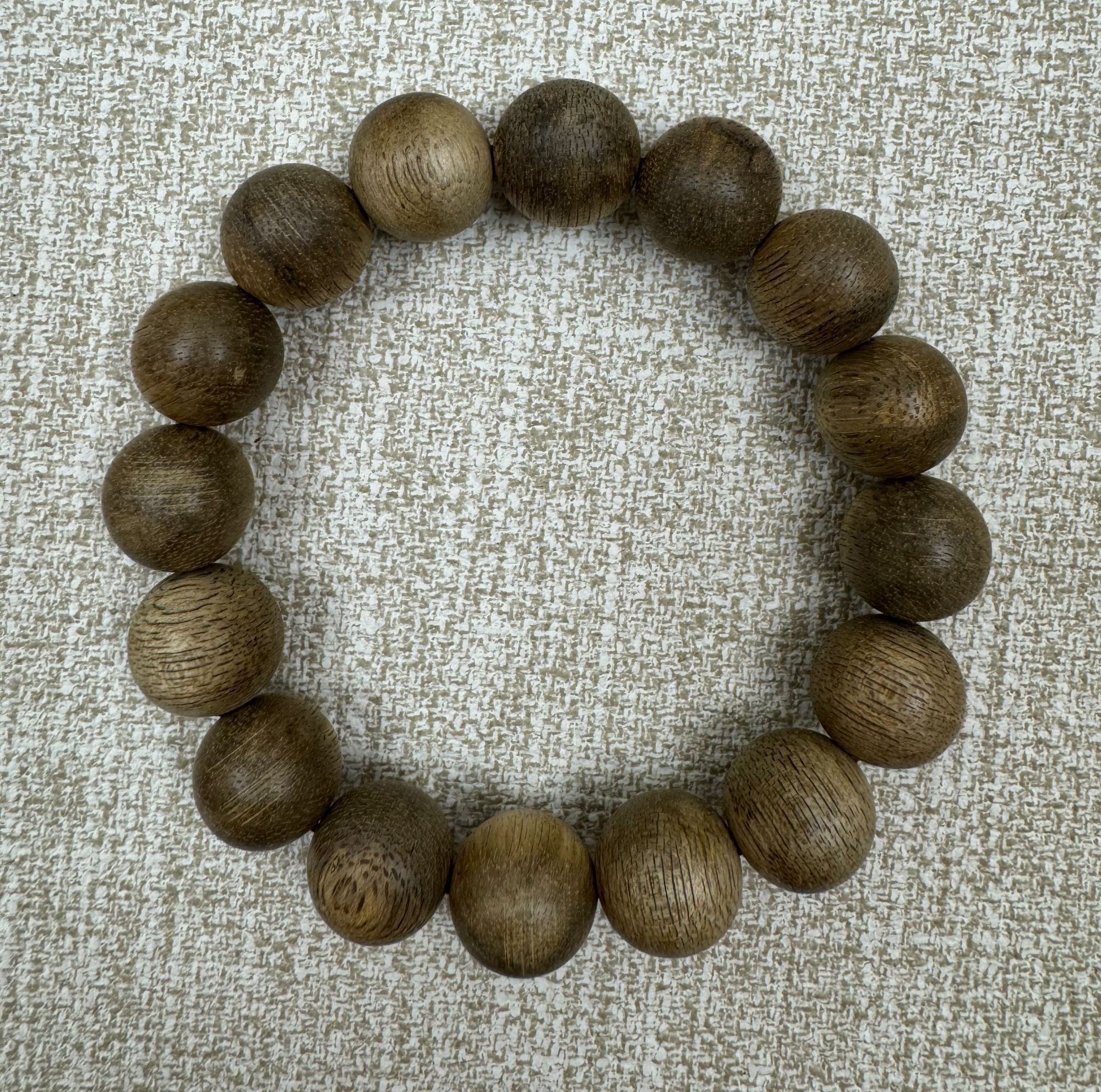 菩萨棋野产区沉香手串卡1.4规格圆珠重11克+花香果香奶香单圈手串