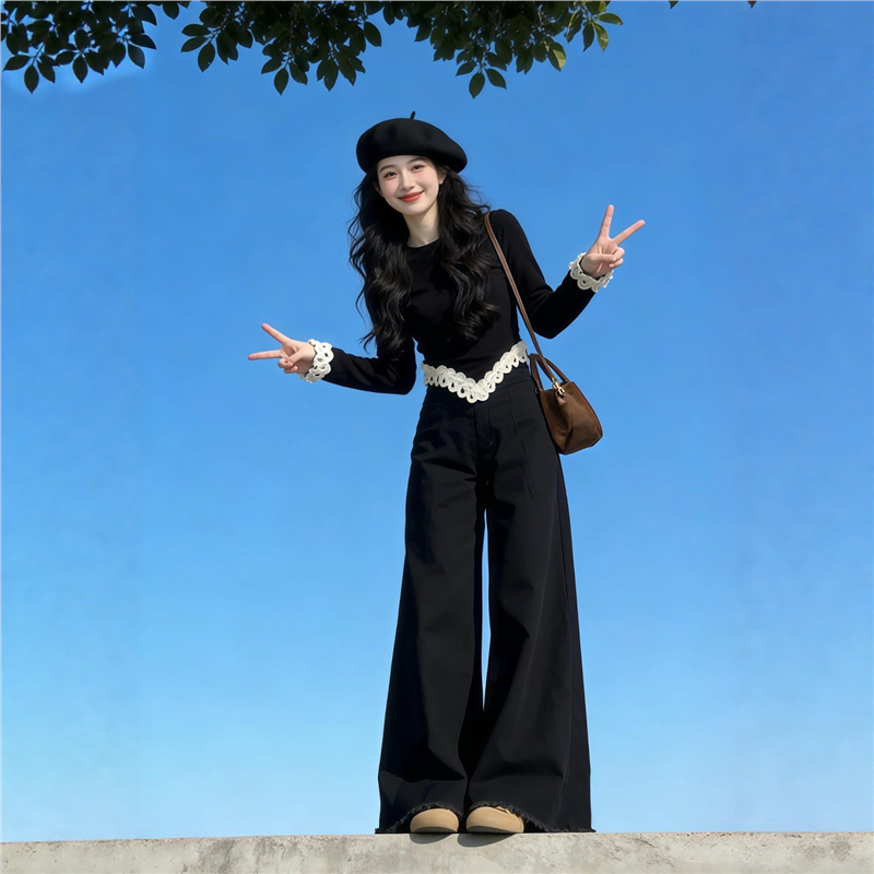 2026超火秋冬装一整套韩系独特内搭上衣阔腿裤子巨好看两件套装女,女装/女士精品,大码套装,淘宝优惠券,粉丝福利购,淘宝优惠卷