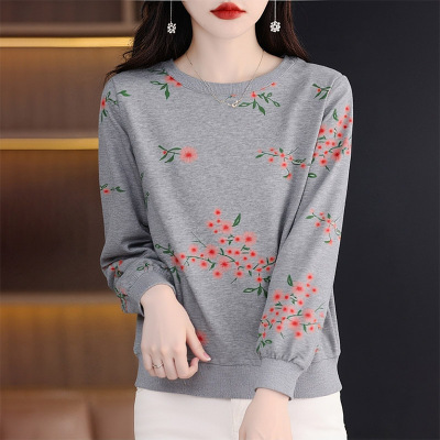 今年流行爆款纯棉长袖t恤女