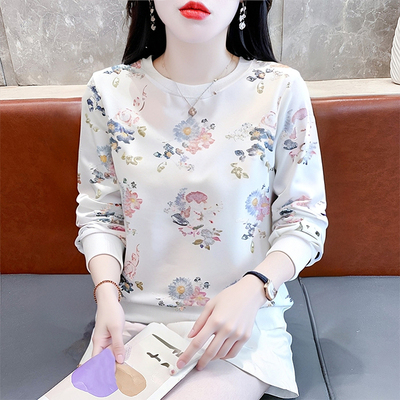 洋气印花妈妈装秋季卫衣外套