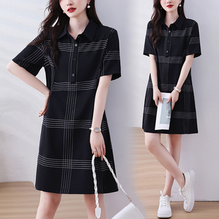 连衣裙女2026年夏装 韩版 新款 女装 宽松显瘦裙子 大码 胖MM裙遮肉时尚