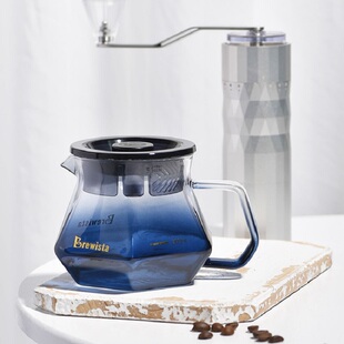 Brewista玻璃分享壶双层玻璃家用V60手冲咖啡滤杯X系列六角壶魅影