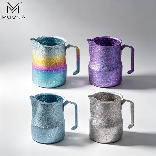 MUVNA慕威纳钛打奶缸 咖啡拉花杯打奶泡杯拉花缸450ml带刻度