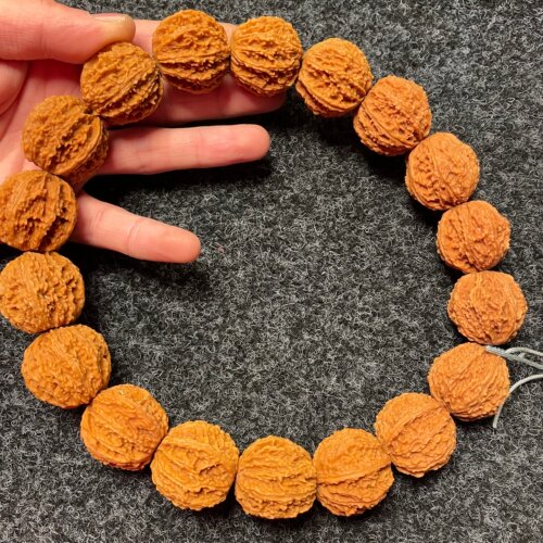 天然野生磨盘机刷包浆小核桃手串
