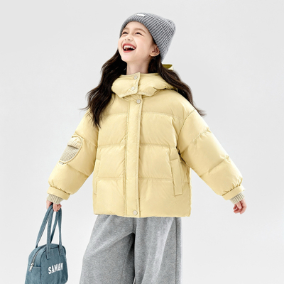 女童羽绒服冬装90白鸭绒2025新款女孩冬季加厚保暖外套儿童防寒服