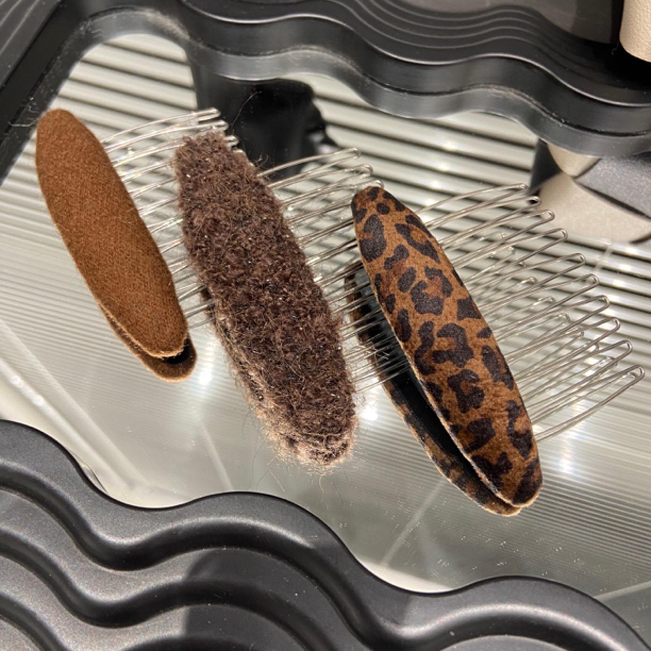 E5149美拉德秋冬插梳椭圆布艺金属时尚简约顶夹头饰发饰韩国碎发