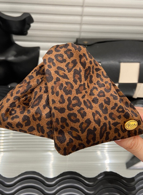 E4930 韩国豹纹13cm大抓夹发抓老风ins复古时髦少女抓夹鲨鱼夹