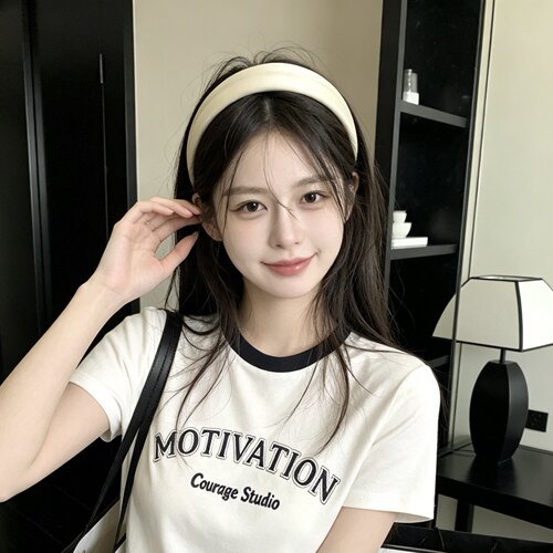 A0139 韩系轻奢高级感缎面发箍女高颅顶头箍外戴洗脸压发百搭发饰