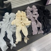 E5210 风琴褶皱蝴蝶结大肠发圈韩国东大门发饰复古高级感简约ins