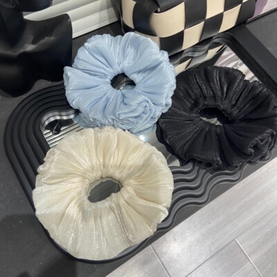 AL0035 法式褶皱花苞流光大肠发圈高级优雅时尚简约发圈头饰发饰