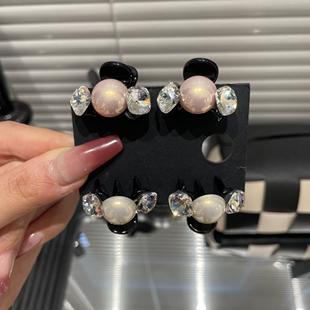 新款 春季 珠珠方形公主夹网红刘海气质小抓夹ins E3244 单只装