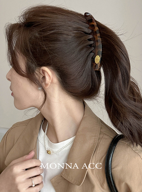 E3582 网红气质大号发量多高马尾香蕉夹马尾显发量蓬松神器马尾夹