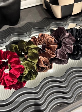 E5159 秋冬秀气丝绒肠圈大肠发圈奶茶杏小肠圈日韩女头饰发绳头花