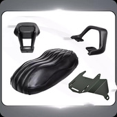 九号Mz110 Nzmix改装 短尾架后座Mzmix一体坐垫铝合金扶手靠背配件