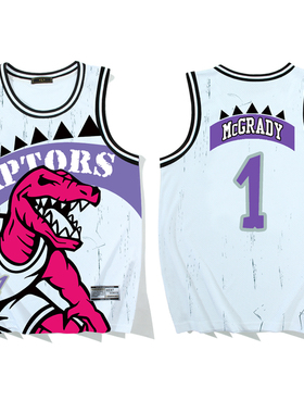 美式网眼球衣15号猛龙队卡特麦迪球衣定制款复古网眼篮球1号背心