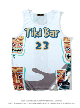 美式篮球背心速干无袖T恤冰丝运动宽松跑步短袖训练健身沙滩球衣