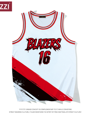 波兰特开拓者杨瀚森blazers美式篮球背心速干冰丝运动训练球衣服