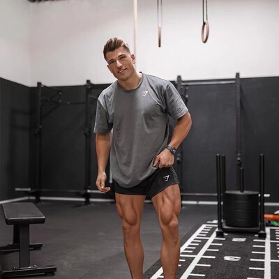 GYMSHARK essential oversized夏男大码T恤宽松棉半袖运动短袖