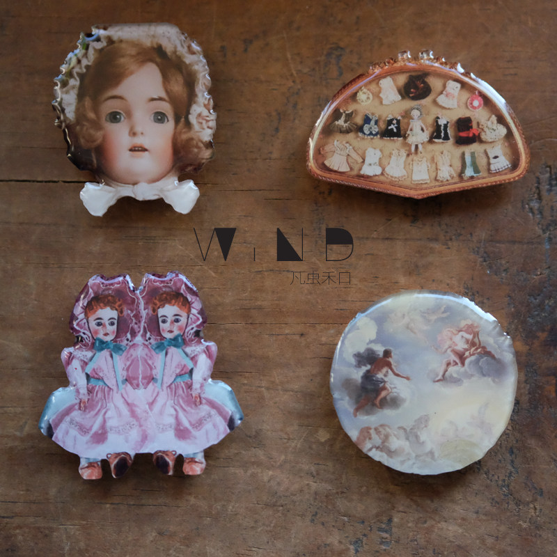 【现货】原创手机气囊支架古董娃娃复古艺术通用创意3c配件通用