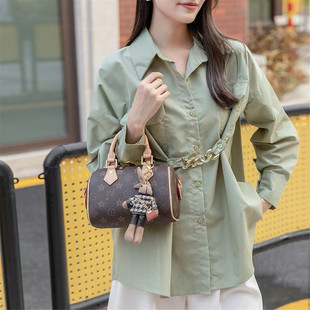 优草坊新款植鞣皮女包时尚百搭单肩斜挎包高级感手提包枕头包小包