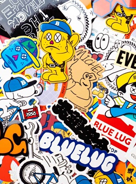 正品BLUELUG自行车贴纸CIRCLES单车小布骑车贴画logo贴装饰JDM