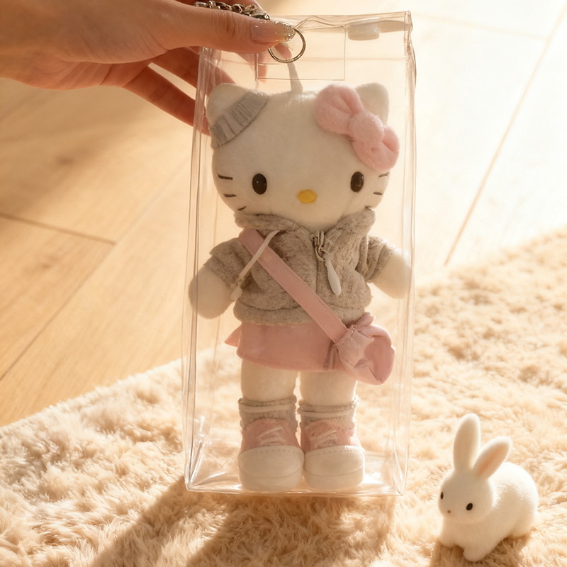 娃娃保护套16cm长腿kitty展示包收纳痛包可挂防尘包袋外出遛娃包,模玩/动漫/周边/娃圈三坑/桌游,娃包,淘宝优惠券,粉丝福利购,淘宝优惠卷