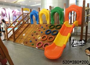 新款新款儿童大型室内户外游乐攀爬钻洞多功能组合型木制滑滑梯
