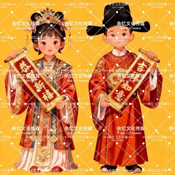 2026年磁吸新款正本清源汉服年画娃娃门神新年贴纸喜庆可爱,节庆用品/礼品,门幅,淘宝优惠券,粉丝福利购,淘宝优惠卷