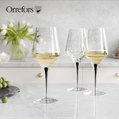 Orrefors手工水晶玻璃香槟杯