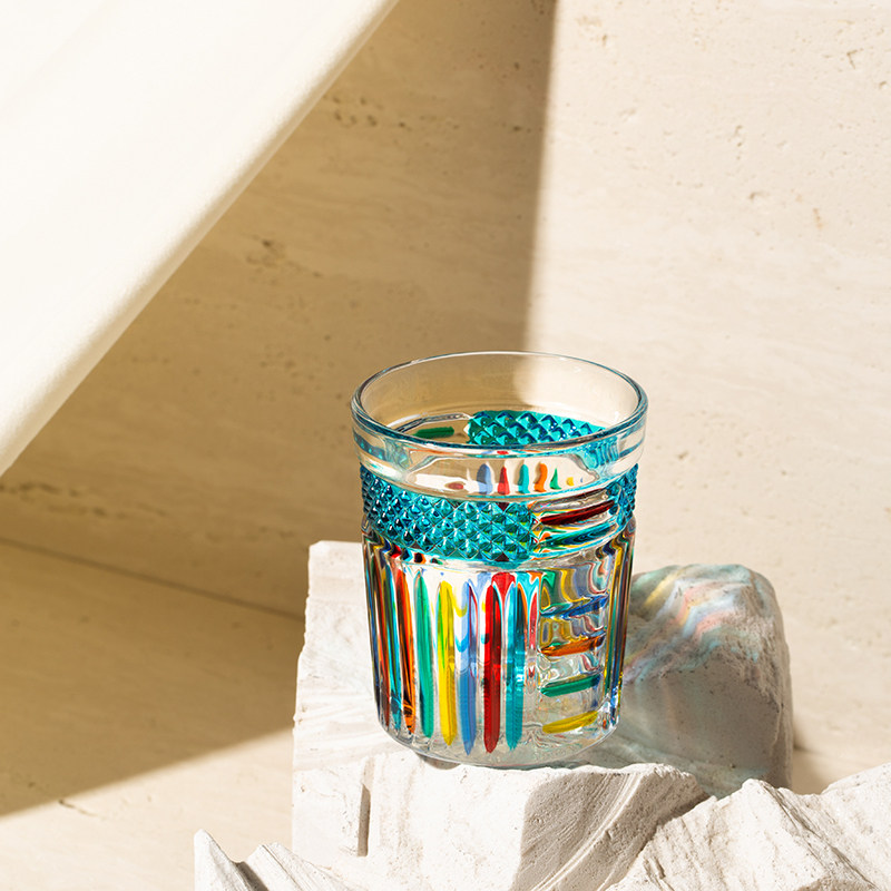 意大利ZECCHIN威尼斯手工水晶玻璃水杯酒杯礼盒350ml