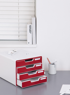 韩国SYSMAX文件收纳盒Deluxe桌面分层抽拉式办公资料文件柜收纳框