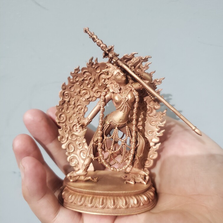 藏传纯铜那洛空行母金刚瑜伽母佛像摆件紫铜密宗居家供奉