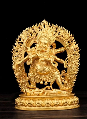 精品全铜六臂玛哈嘎拉大黑天财神