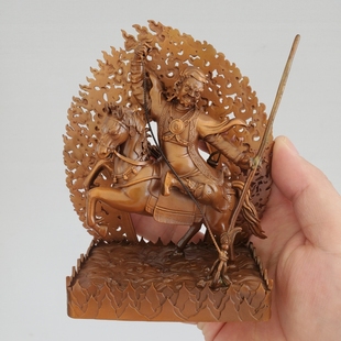 新品精工藏传纯铜紫玛护法紫马护法孜红铜宁玛派家居公分摆件