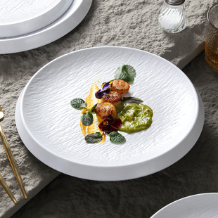 祥源美密胺餐具盘子商用装菜沙拉牛排餐盘火锅店餐厅岩石纹摆菜盘