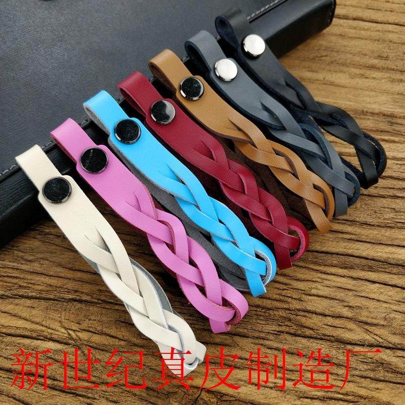 汽车钥匙绳真皮汽车钥匙扣纯手工编织麻花钥匙链真牛皮创意新款