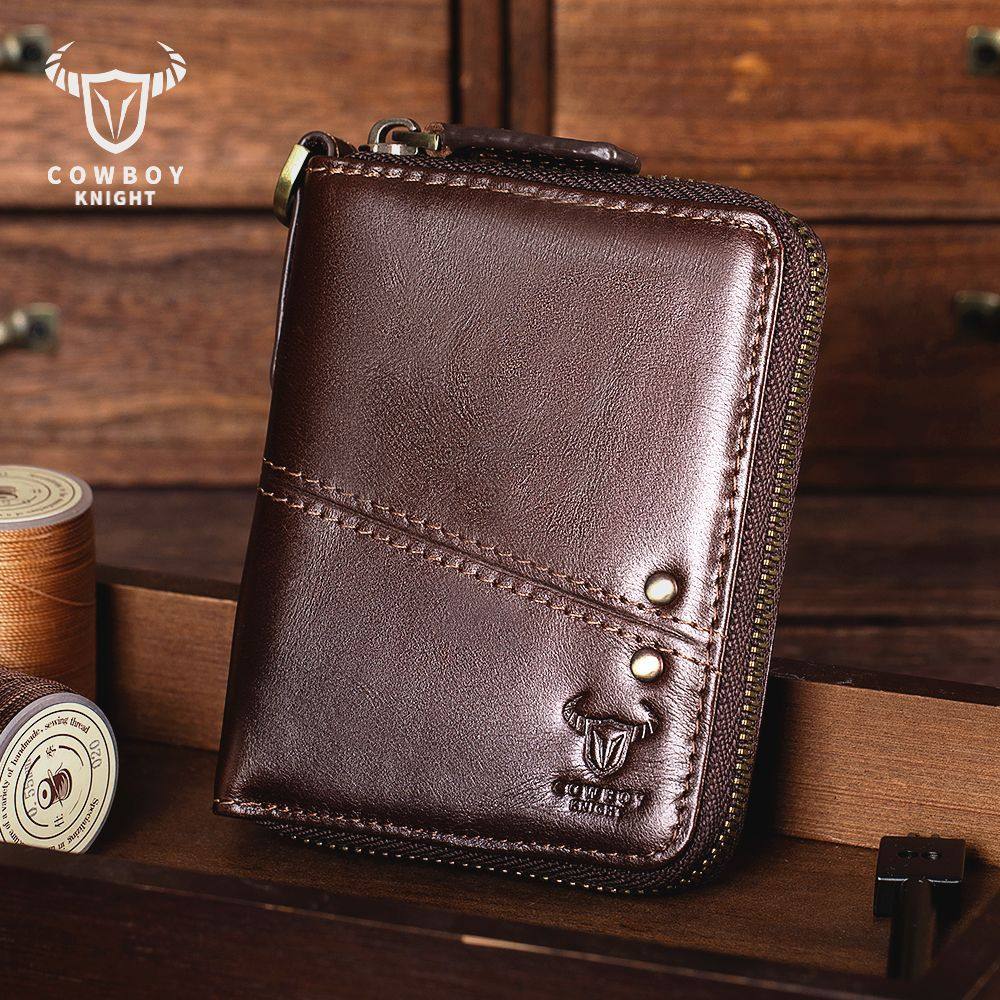 牛骑士皮具男士复古头层牛皮防盗刷钱包真皮多卡位相册零钱袋钱夹