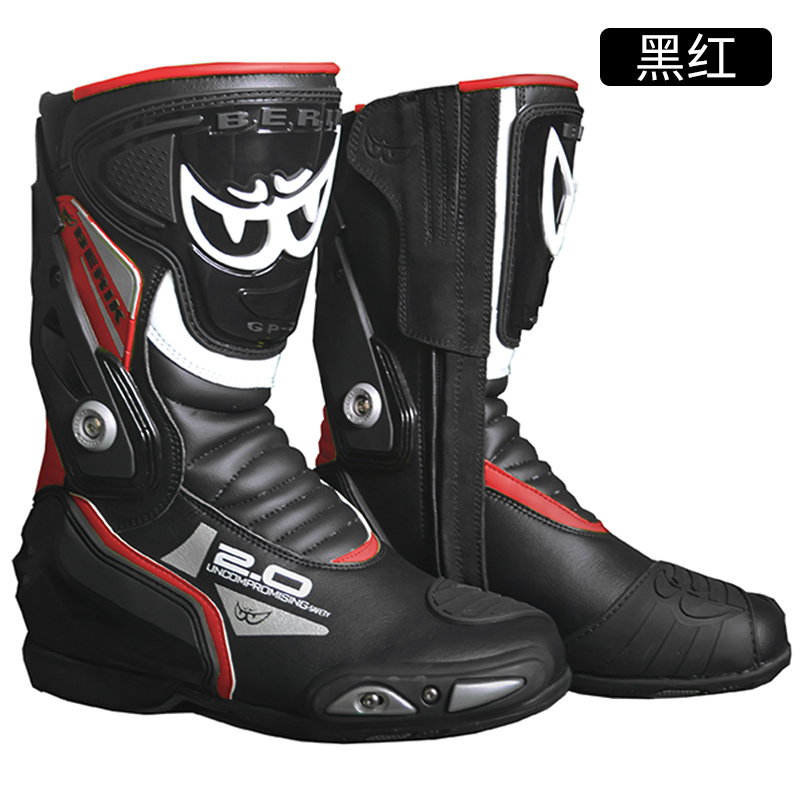 BERIK摩托车骑行靴大眼赛道靴赛车男防摔骑士鞋机车跑车竞技靴车