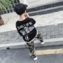 Áo thun nam tay dài thời trang 2019 mới mùa xuân và mùa thu mỏng phần cotton in Hàn Quốc trong quần áo trẻ em lớn 6 - Áo thun ao thun coc tay be trai