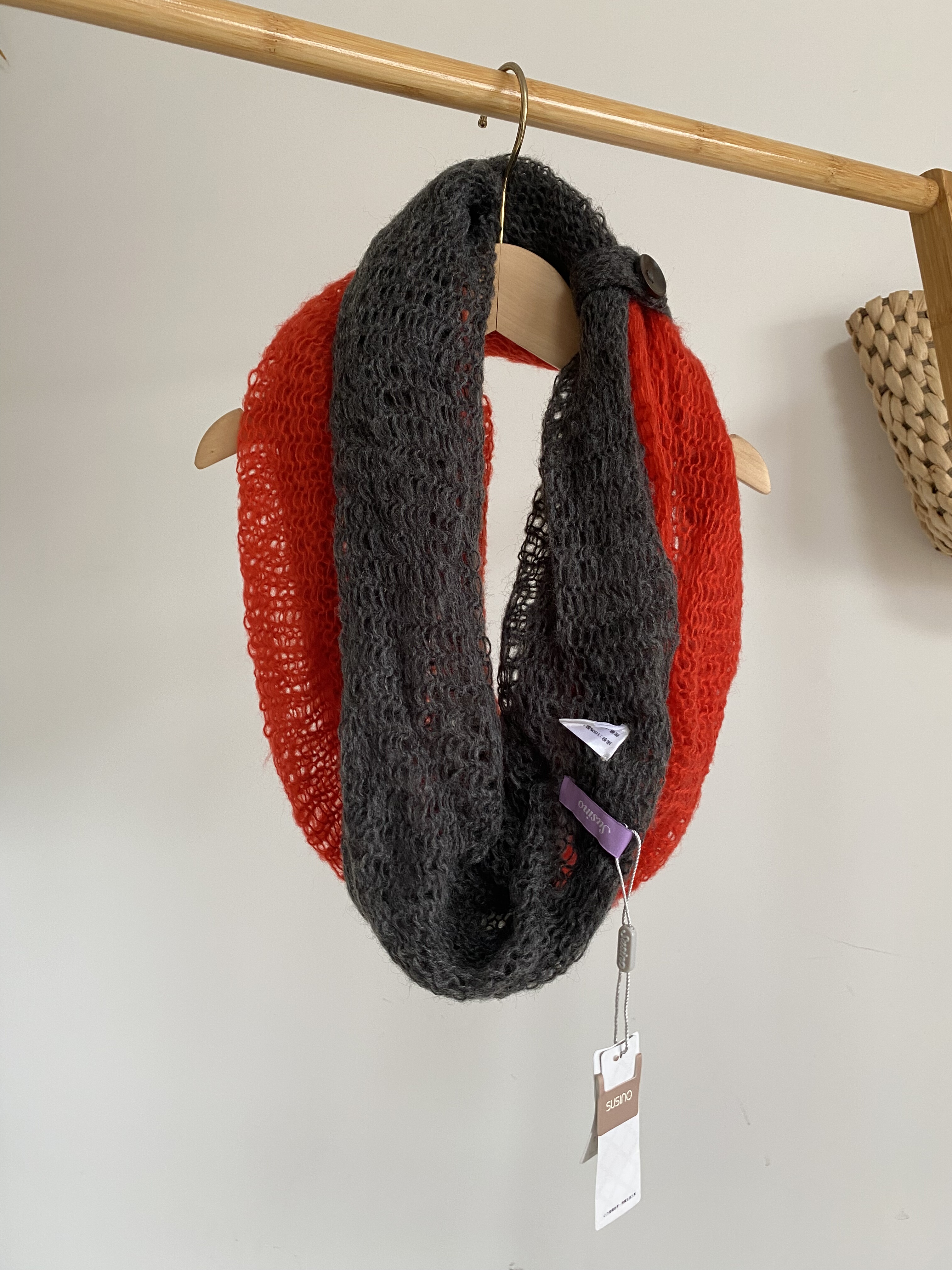 双色组合保暖脖套款围巾可以随意搭配个性十足