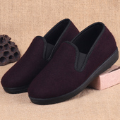 女老人薄绒棉鞋 秋冬季 保暖二棉奶奶鞋 老北京布鞋 软底防滑老太太鞋