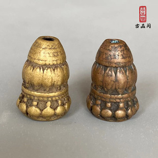 藏式利马铜手工古朴大磨损佛塔三通配饰配件西藏特色民族风弟子珠