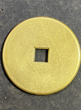 黄铜无字铜板铜钱无字平安钱加厚方孔铜币挂件吊坠直径3厘米