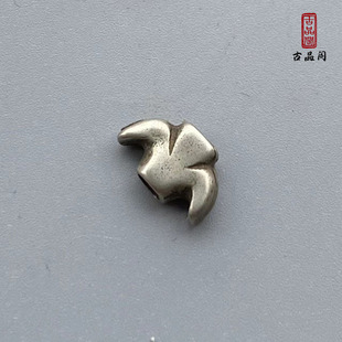 藏式白铜大鹏鸟藏族手工古朴文玩背云配件手串饰品diy天铁配饰