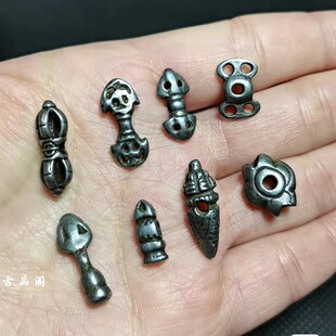复古古玩文玩收藏藏传天铁五眼六通金刚杵佛珠佛串配饰小元素饰品